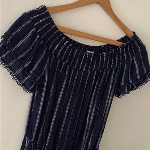 Navy wide leg jumpsuit